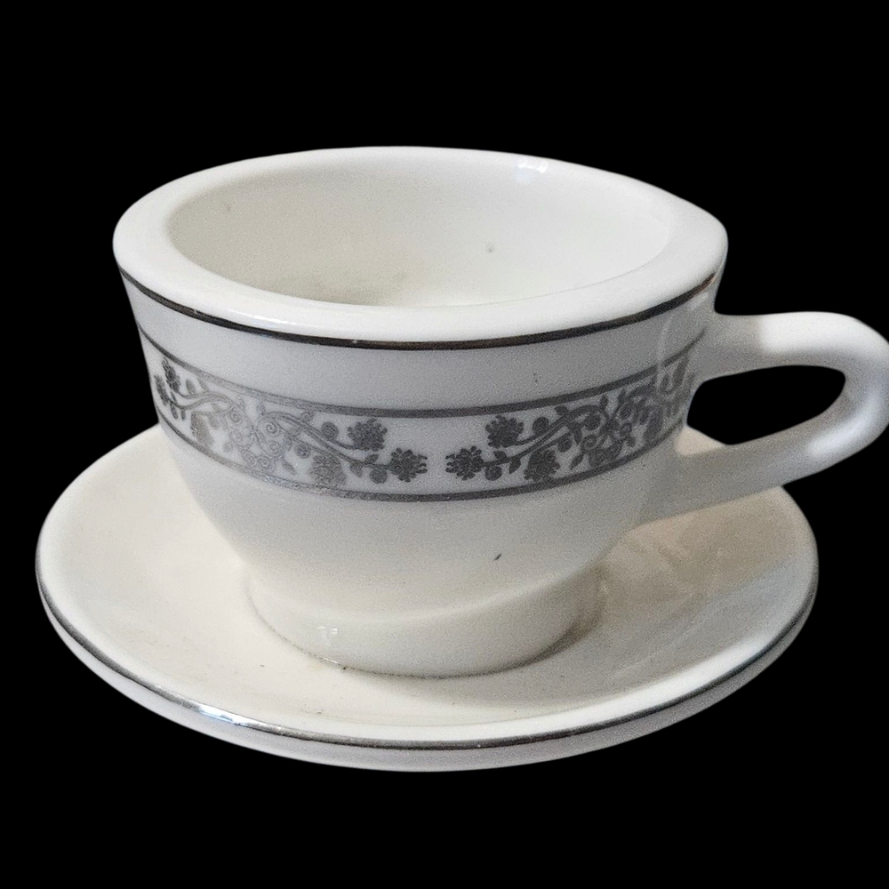 2007 Kate Aspen Miniture Porcelain Tea Cup & Saucer Tea Light Candleholder